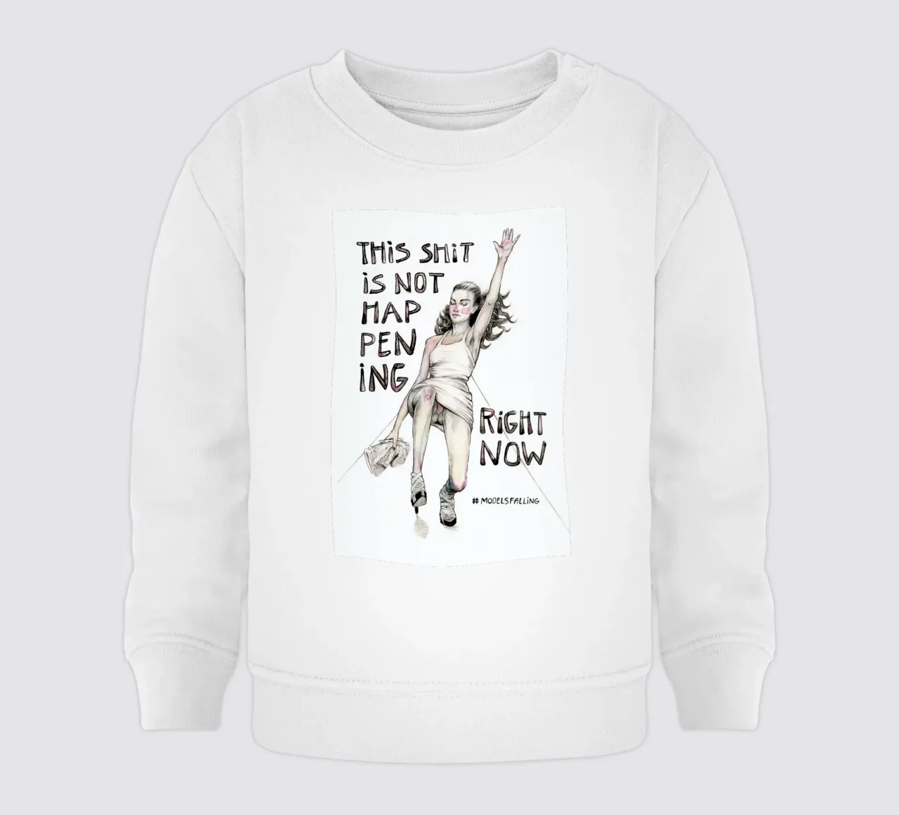 Models Falling 1 felpa neonato da Meegan Barnes