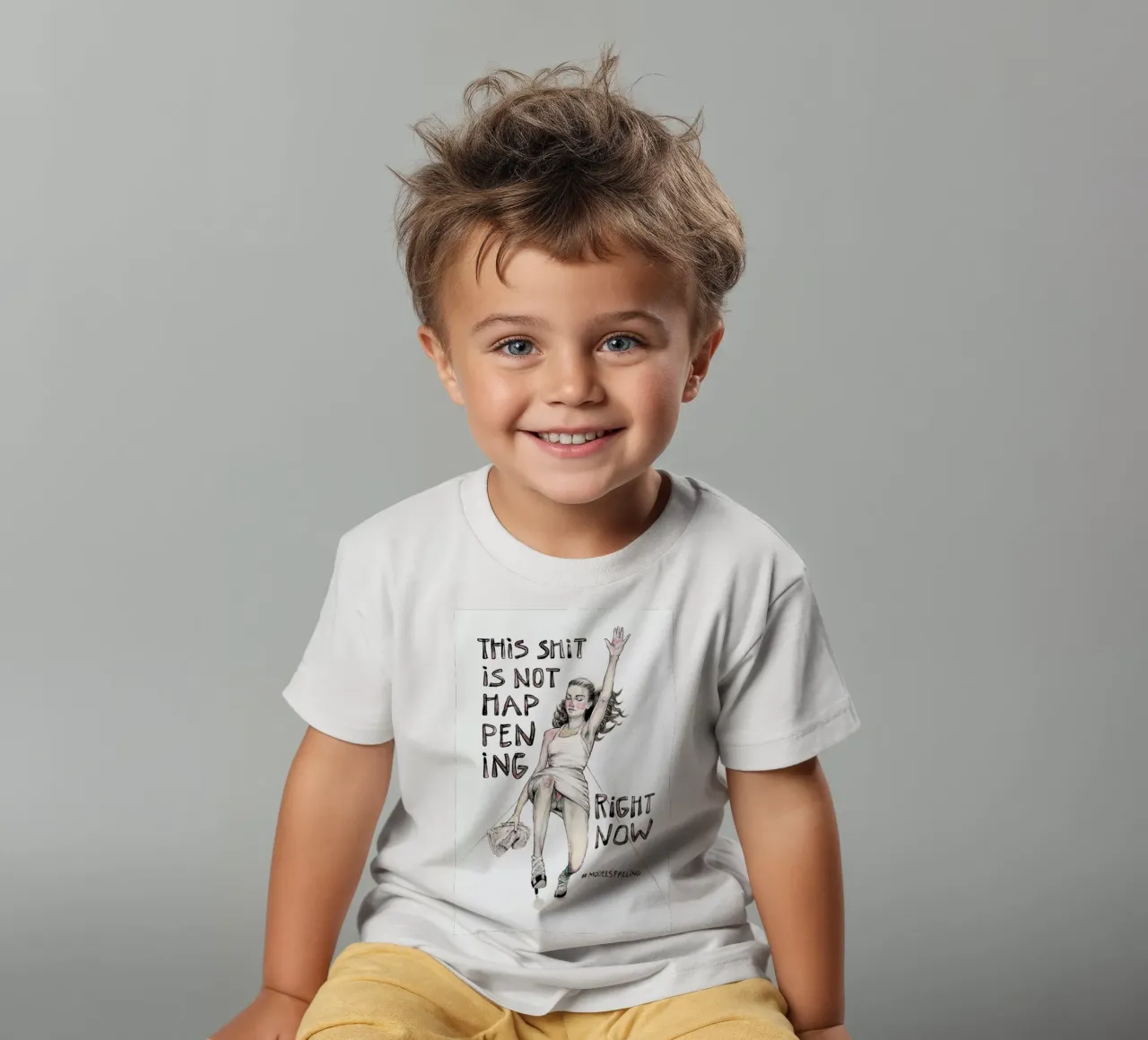Models Falling 1 t-shirt bambini da Meegan Barnes