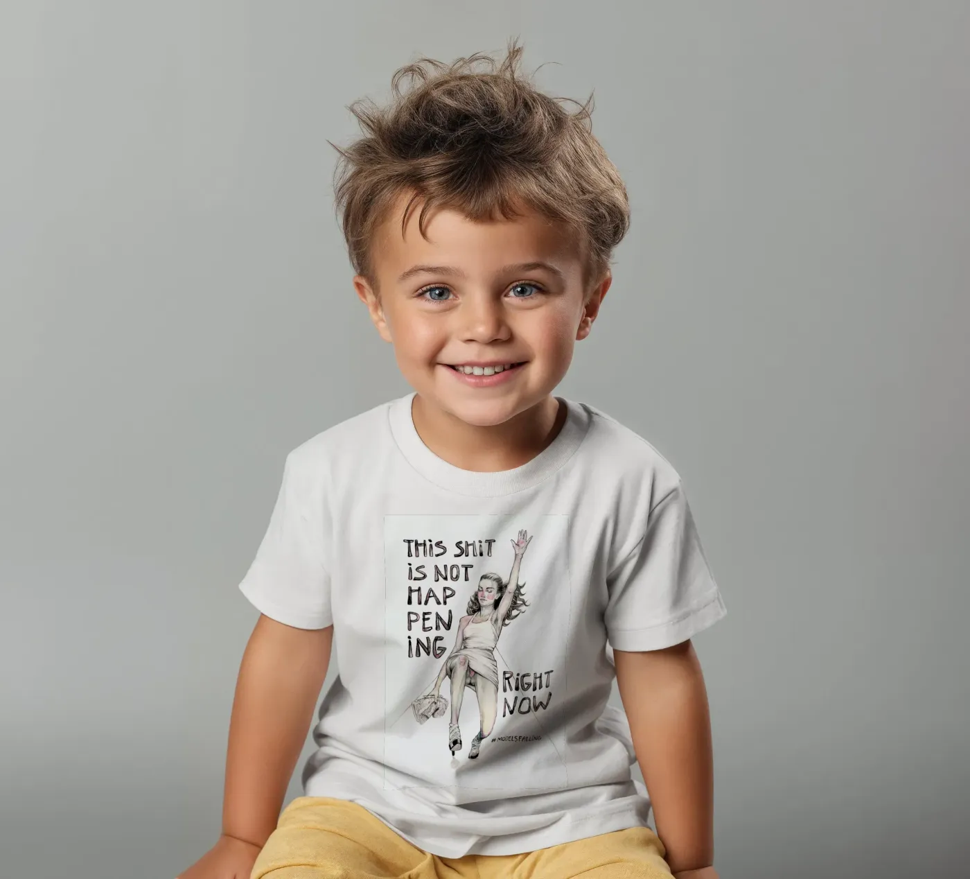 Models Falling 1 Kinder T-Shirt von Meegan Barnes