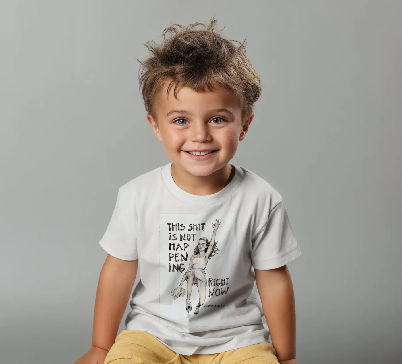 Models Falling 1 kinder t-shirt van Meegan Barnes