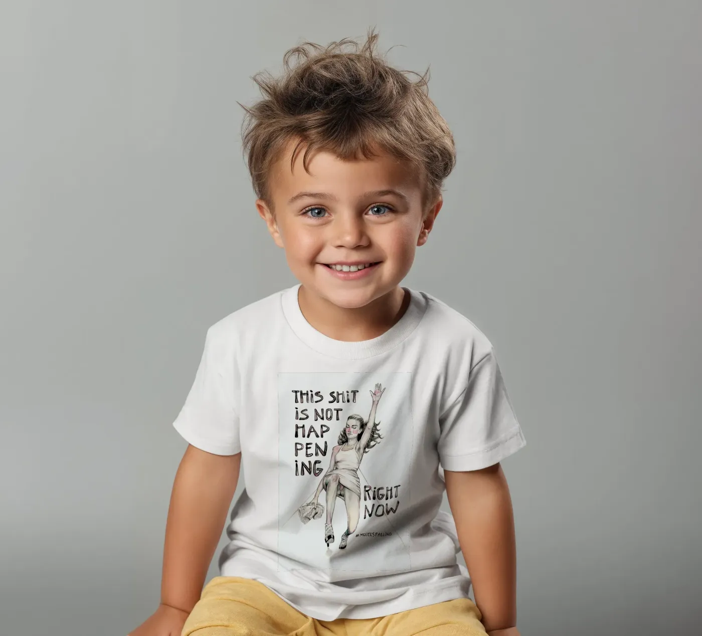 Models Falling 1 Kinder T-Shirt von Meegan Barnes