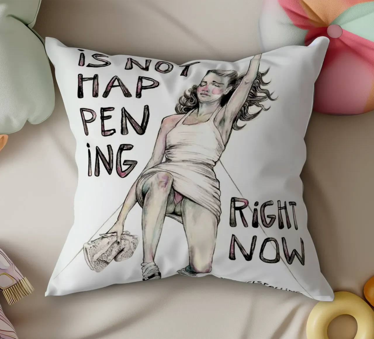 Models Falling 1 cuscino da Meegan Barnes