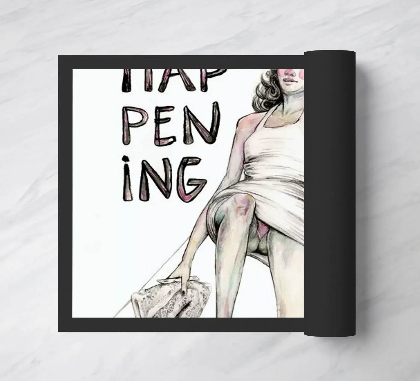 Models Falling 1 deurmat van Meegan Barnes