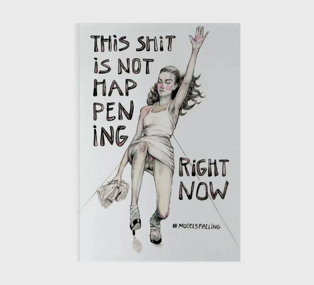 Models Falling 1 notebook by Meegan Barnes