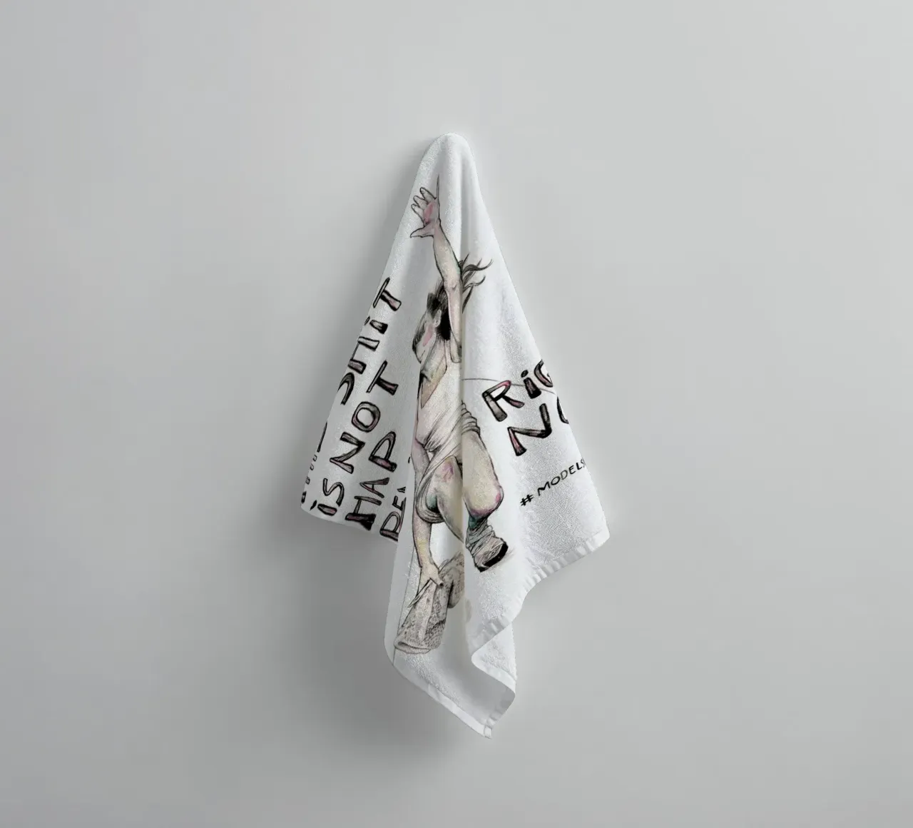 Models Falling 1 asciugamano da bagno da Meegan Barnes