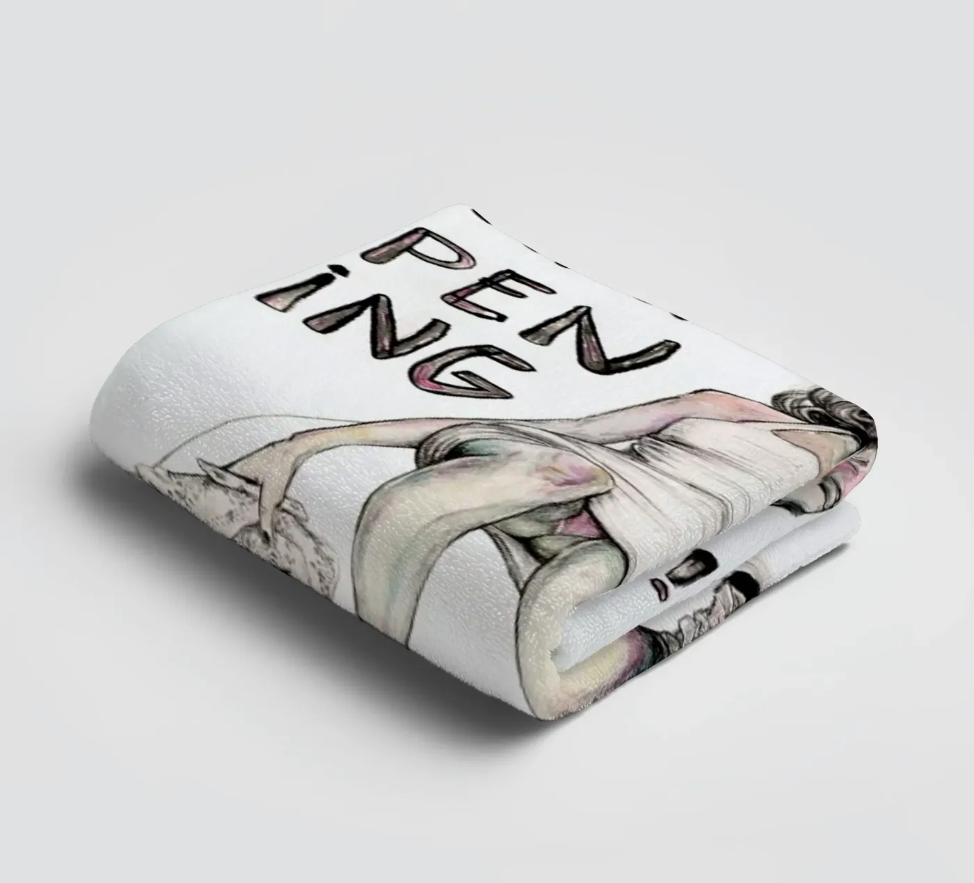 Models Falling 1 badhanddoek van Meegan Barnes