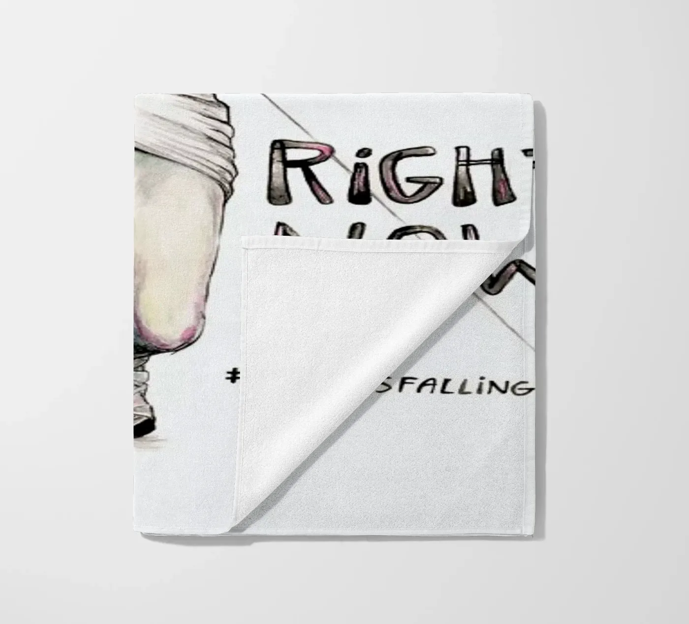 Models Falling 1 strandhanddoek van Meegan Barnes