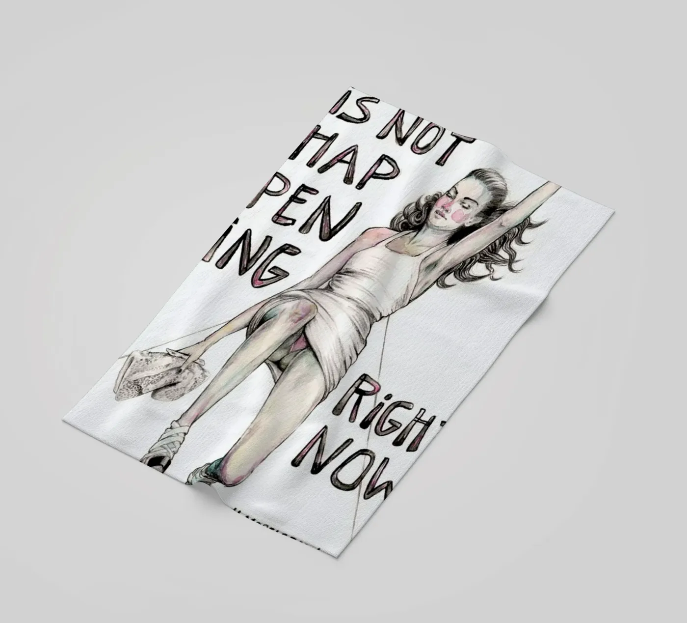 Models Falling 1 strandhanddoek van Meegan Barnes