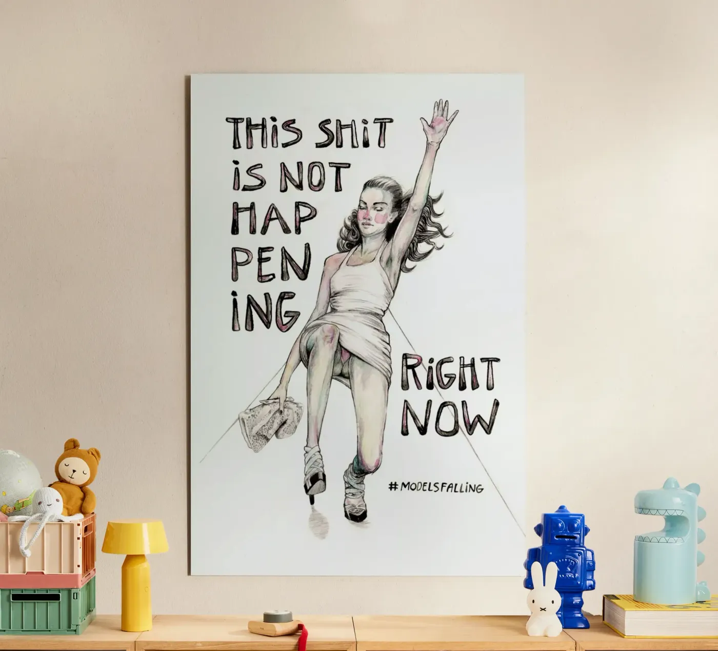 Models Falling 1 Forex-Platte von Meegan Barnes