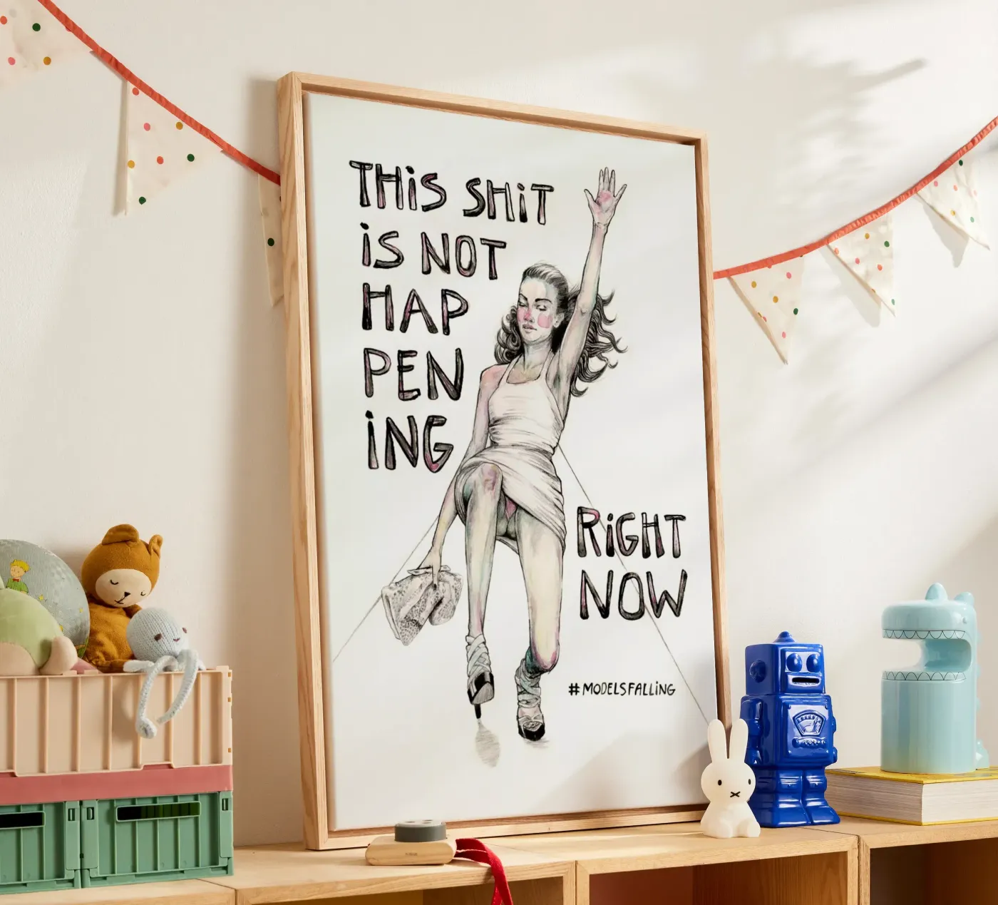 Models Falling 1 Leinwand von Meegan Barnes