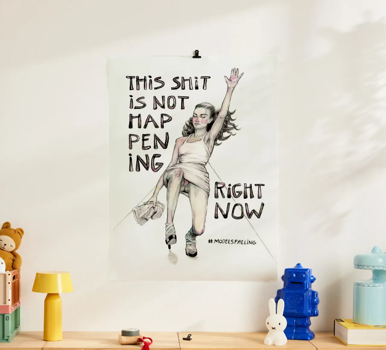 Models Falling 1 carta hahnemühle da Meegan Barnes