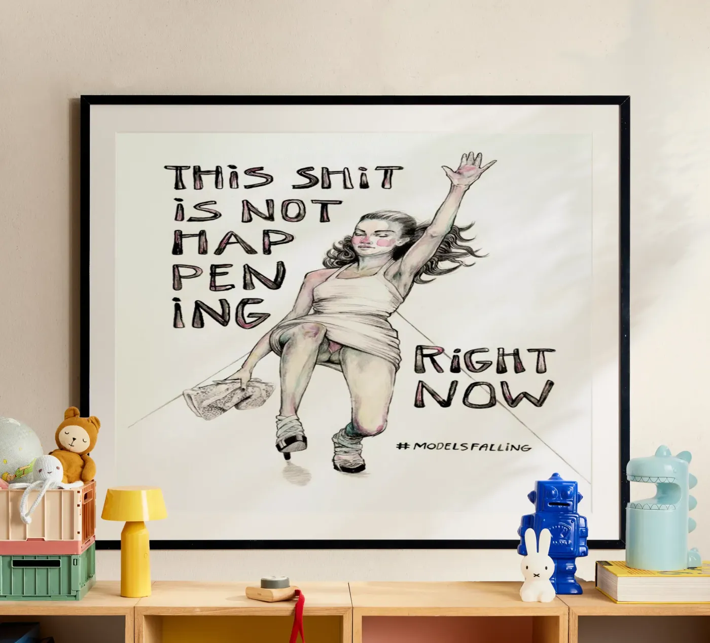 Models Falling 1 Poster von Meegan Barnes