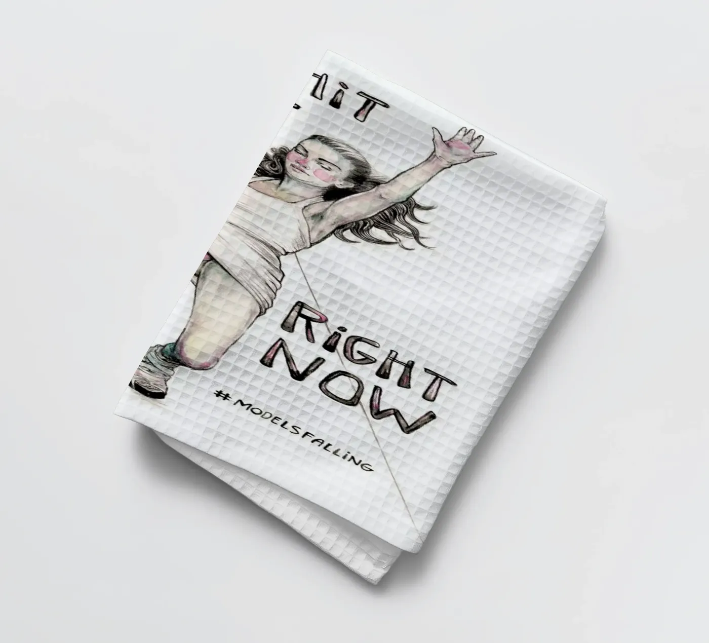 Models Falling 1 theedoek van Meegan Barnes