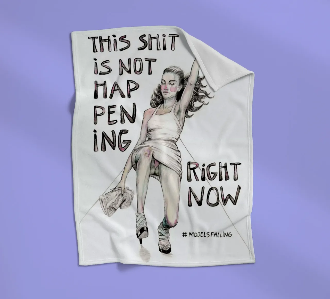 Models Falling 1 Fleecedecke von Meegan Barnes