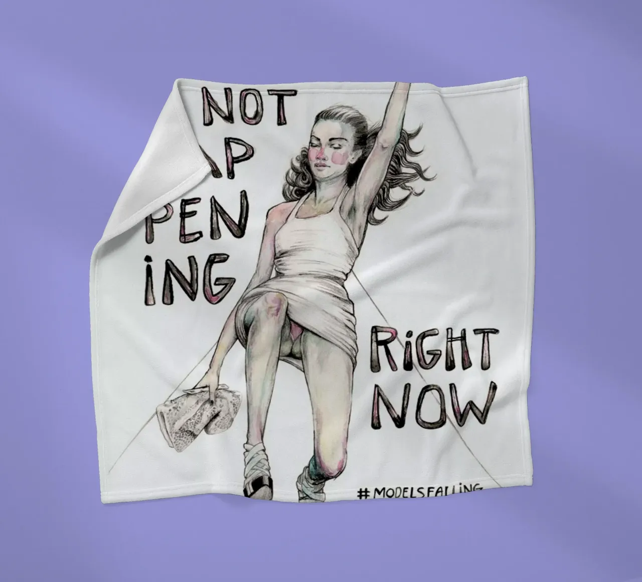 Models Falling 1 Fleecedecke von Meegan Barnes