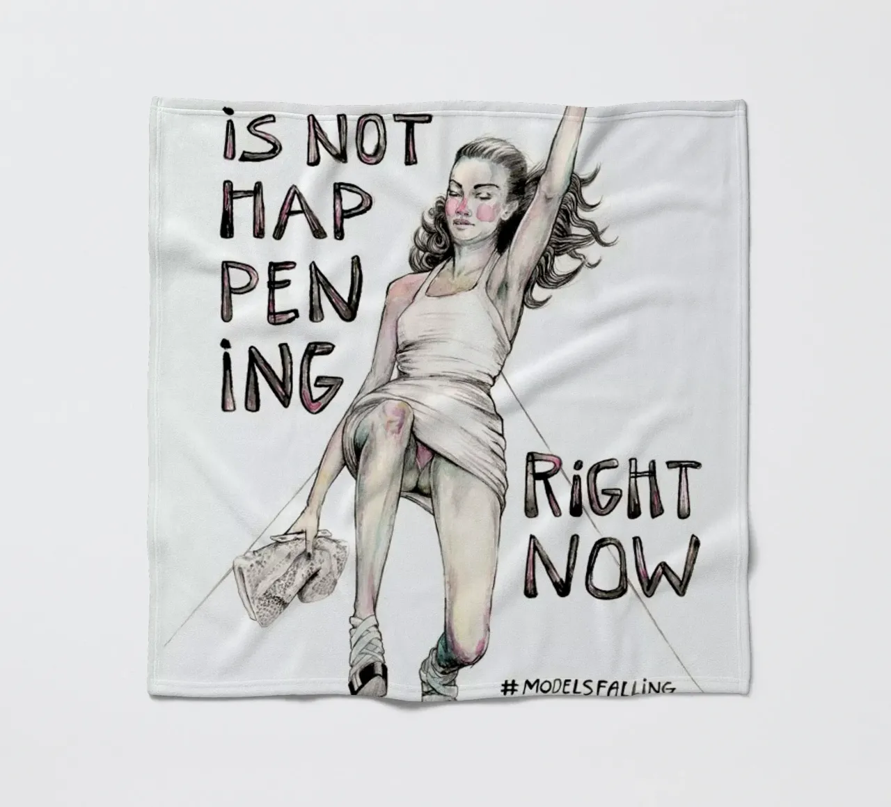 Models Falling 1 Fleecedecke von Meegan Barnes