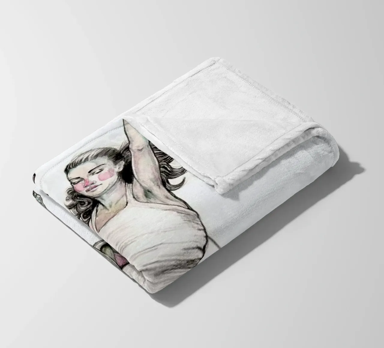 Models Falling 1 Fleecedecke von Meegan Barnes