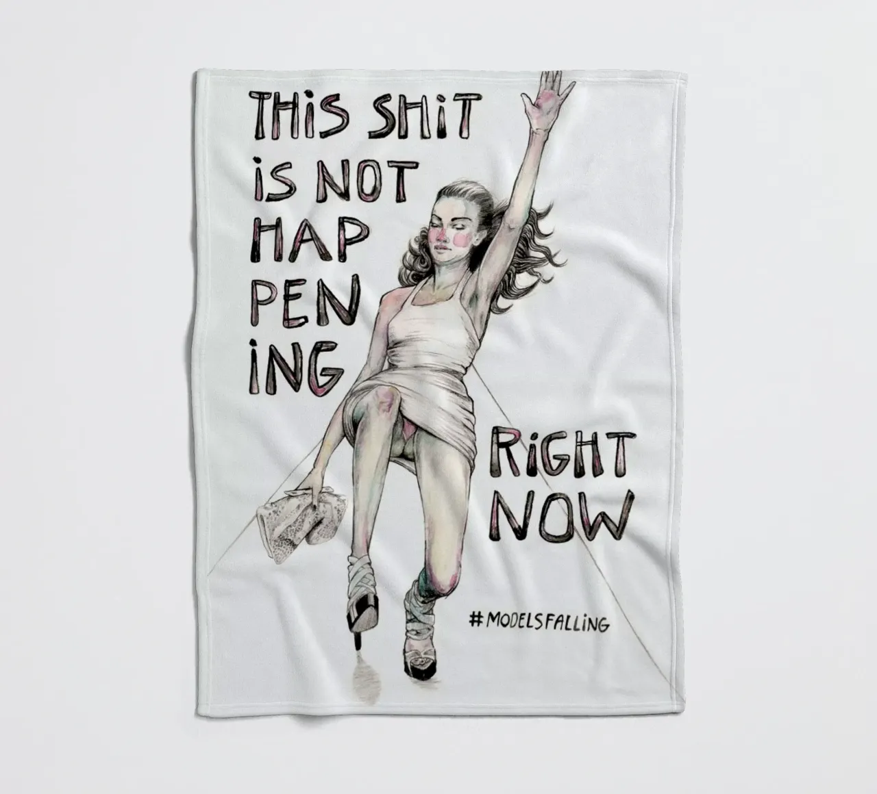 Models Falling 1 Fleecedecke von Meegan Barnes