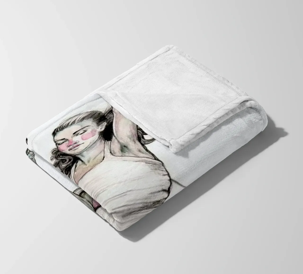 Models Falling 1 Fleecedecke von Meegan Barnes