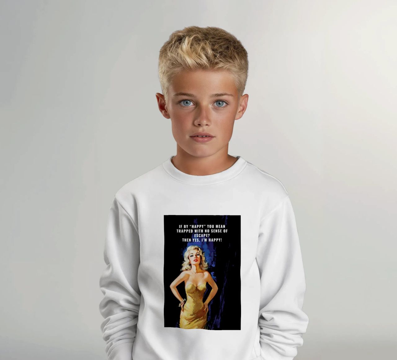 If By "Happy" You Mean felpa bambino da Gallery Print and Art Limited
