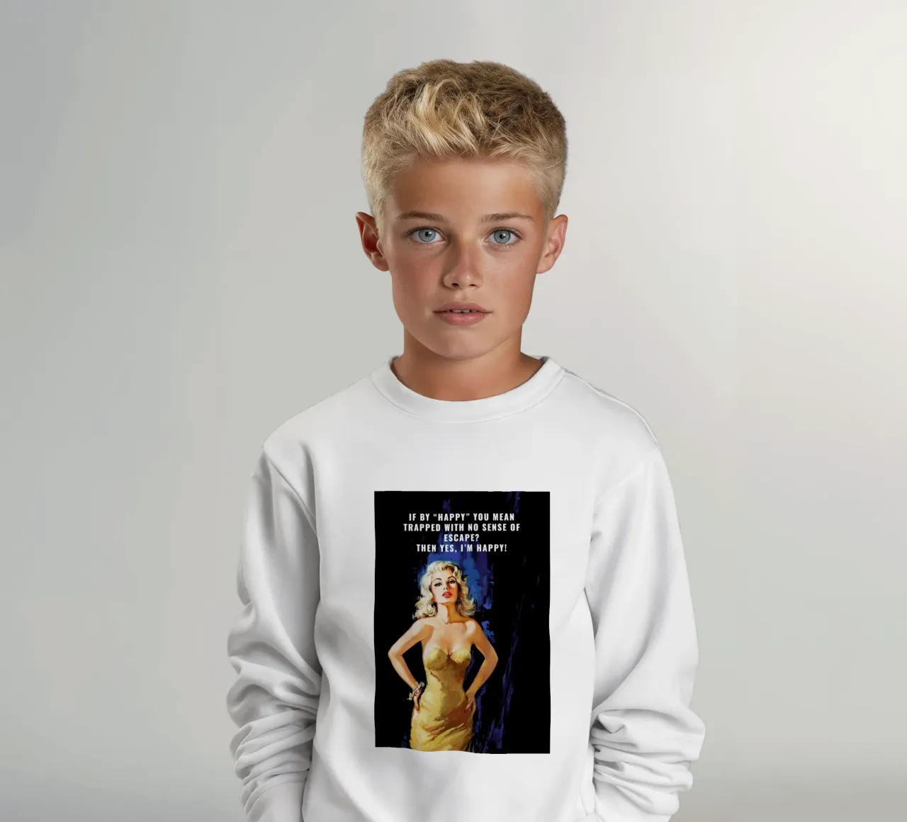If By "Happy" You Mean felpa bambino da Gallery Print and Art Limited
