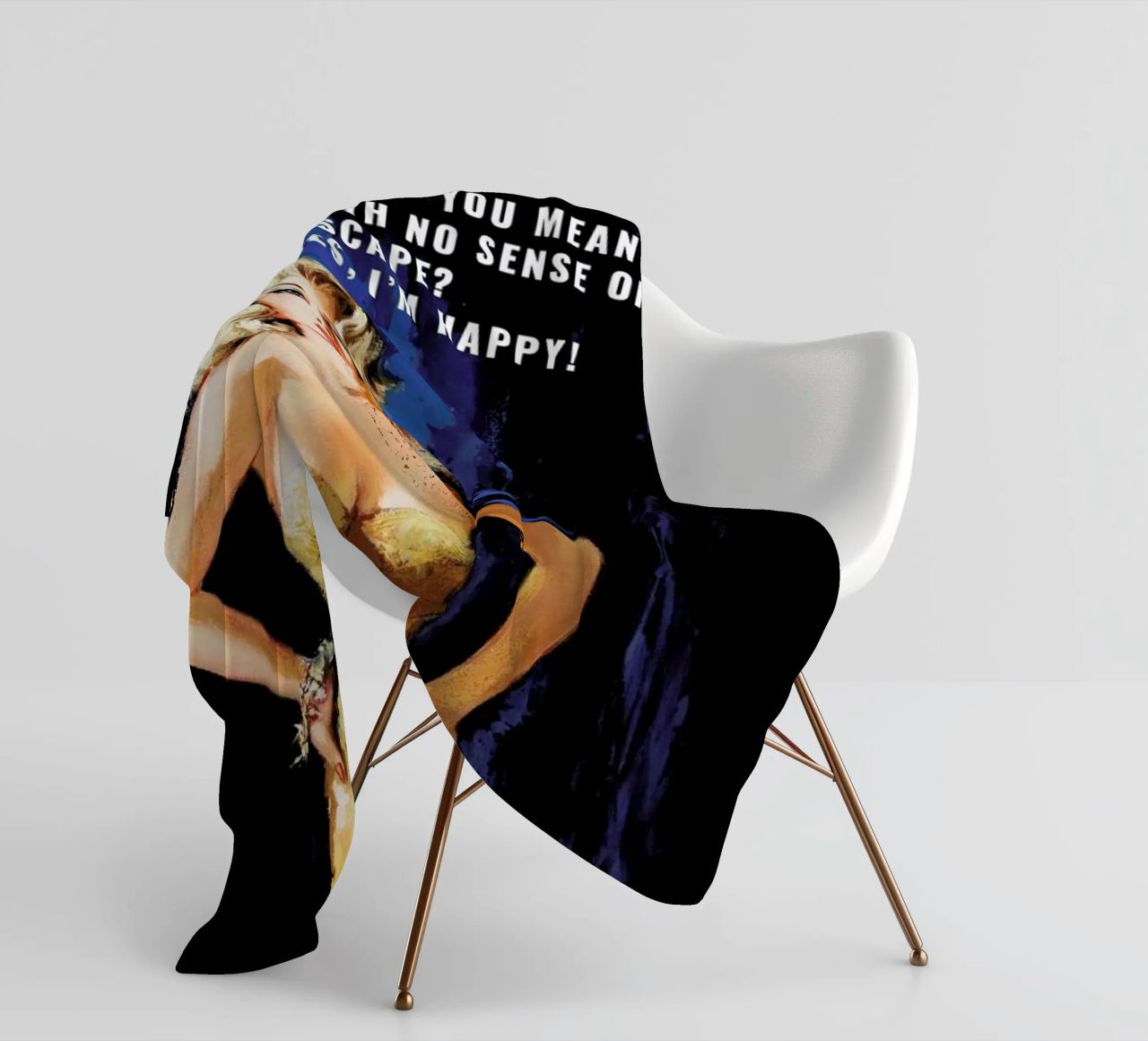 If By "Happy" You Mean coperta in pile da Gallery Print and Art Limited