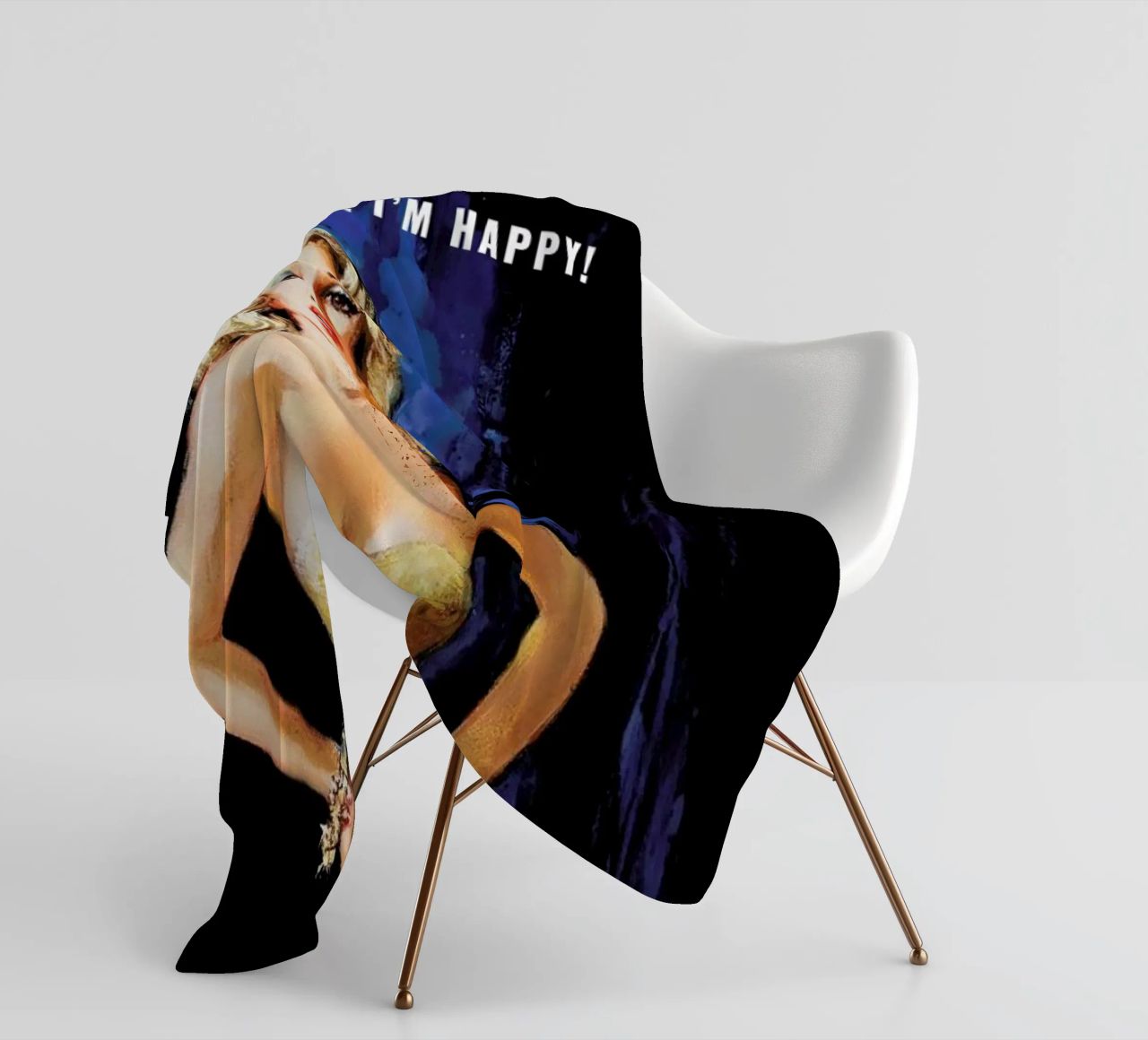If By "Happy" You Mean coperta in pile da Gallery Print and Art Limited