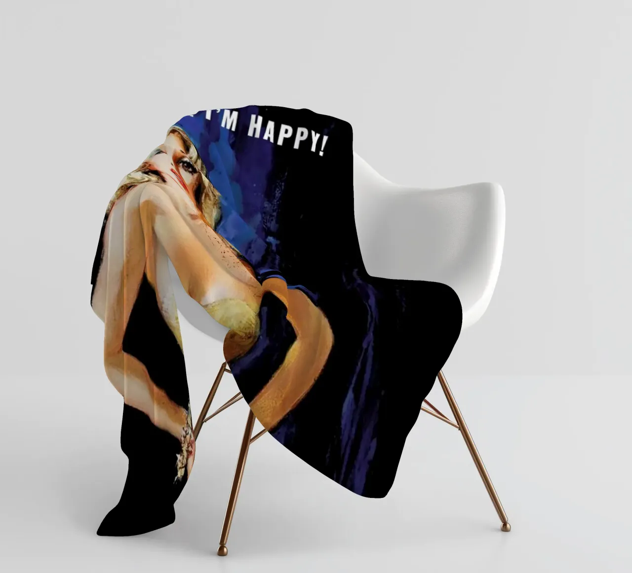 If By "Happy" You Mean manta de franela de Gallery Print and Art Limited