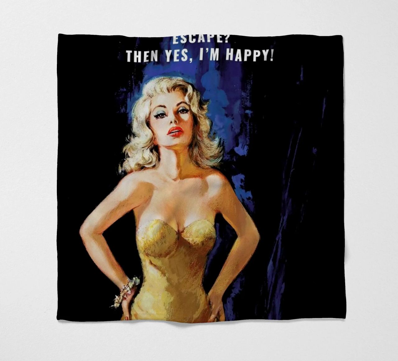 If By "Happy" You Mean coperta in pile da Gallery Print and Art Limited