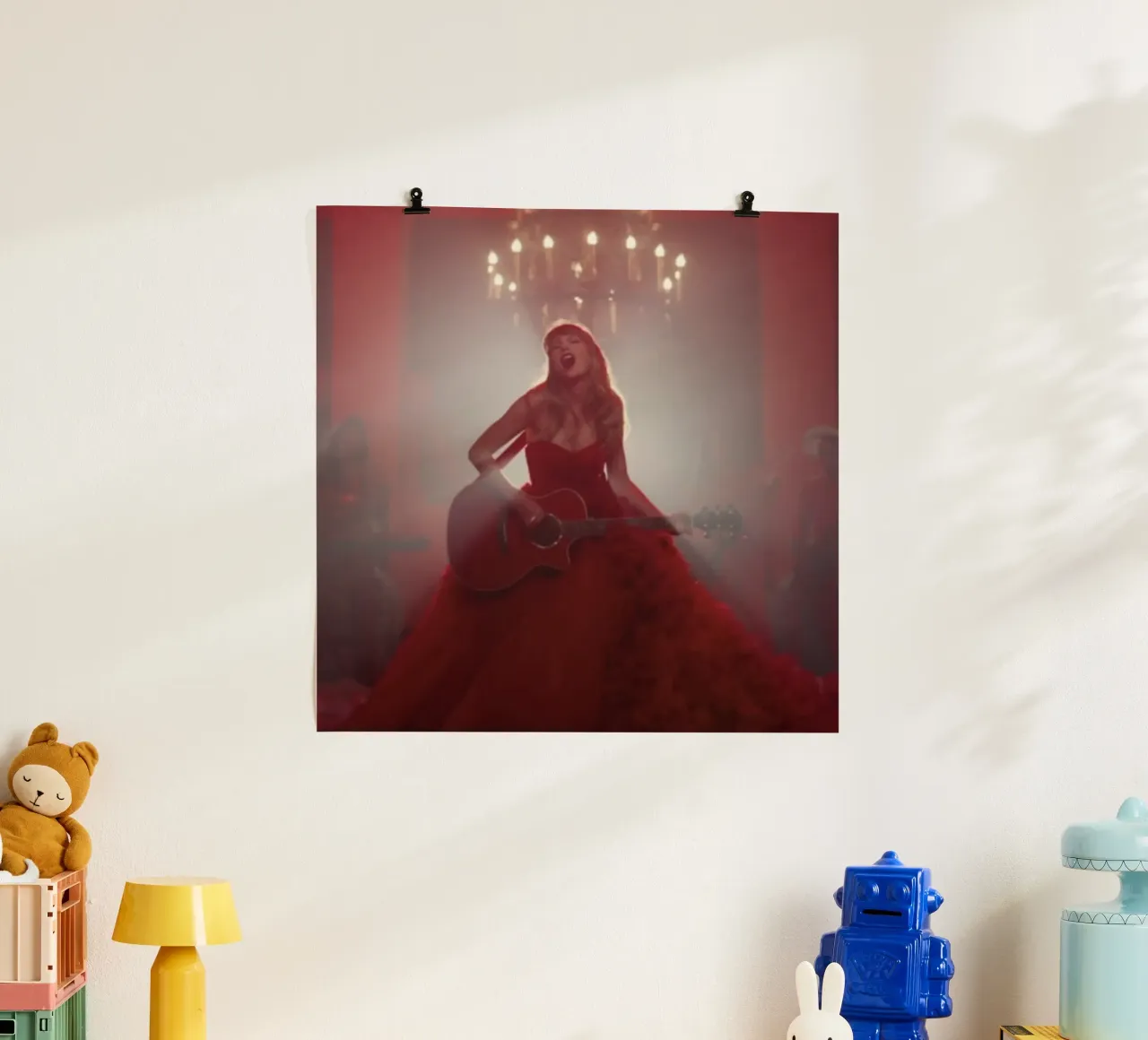 Taylor Gierzwaluwen Gitaarspelen poster met aluminium frame van HUMMERSONIC
