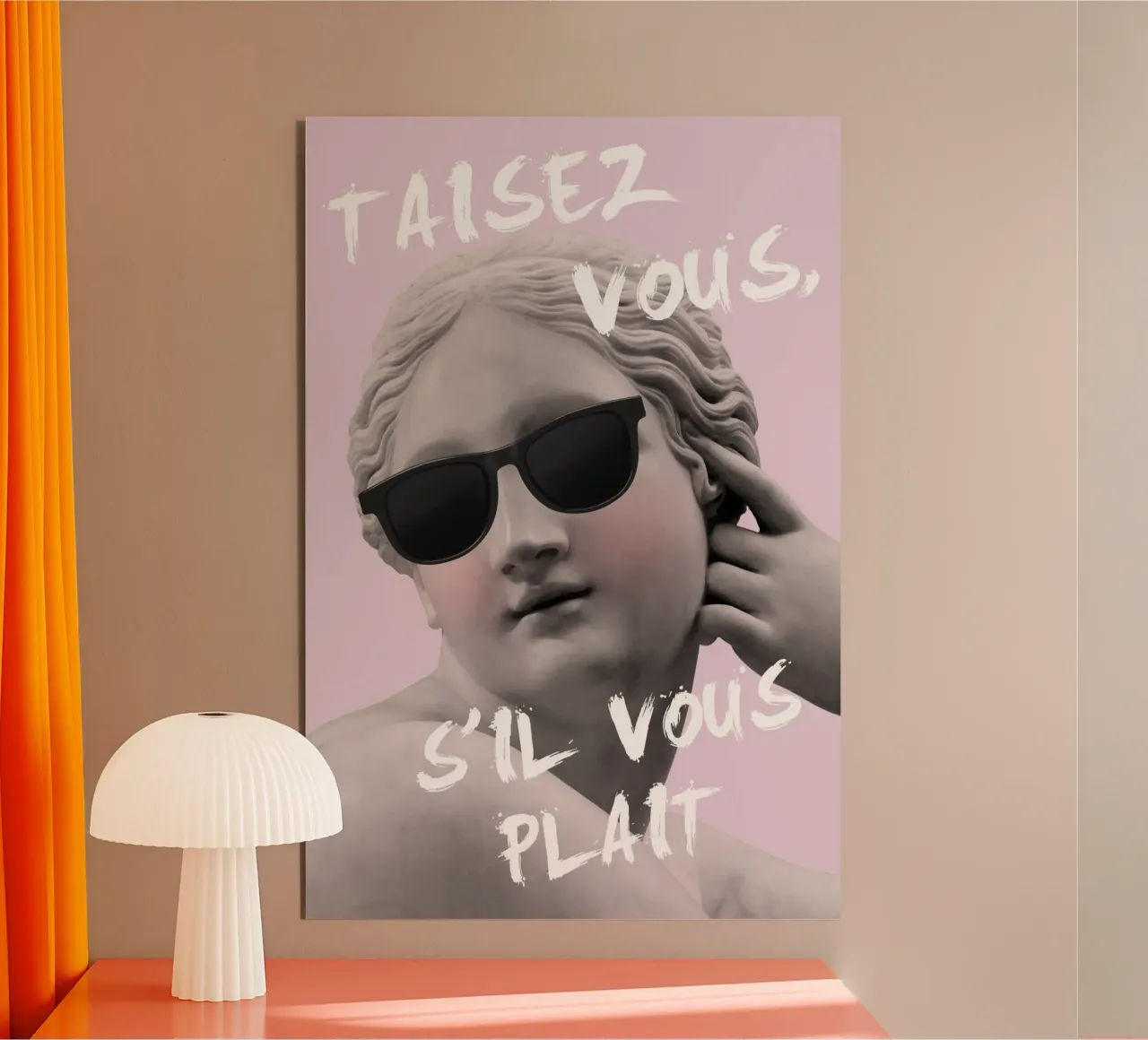 Shut Up Please Purple Goddess alu-dibond by GraceDigitalArtCo