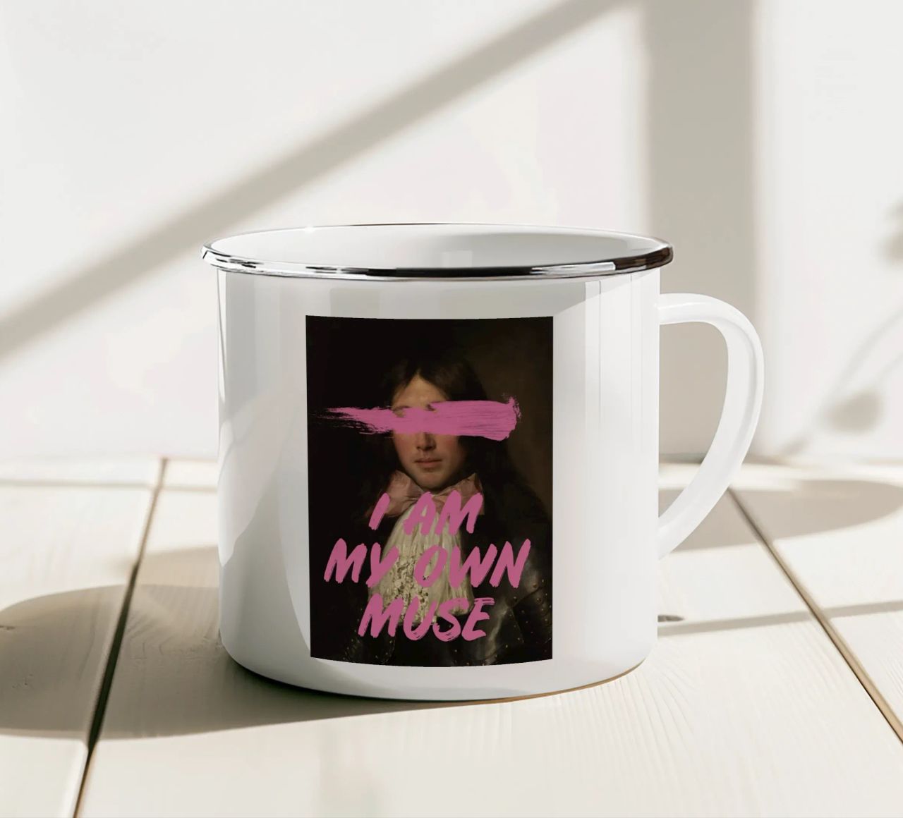 I am my own muse - Man tazza in smalto da GraceDigitalArtCo