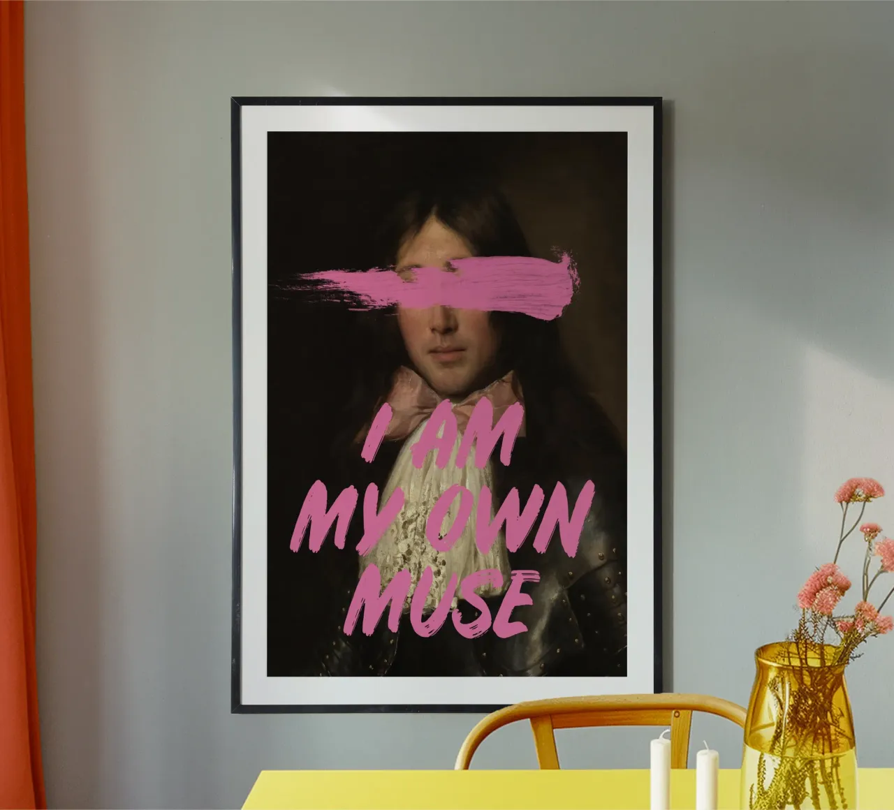 I am my own muse - Man poster con telaio in alluminio da GraceDigitalArtCo