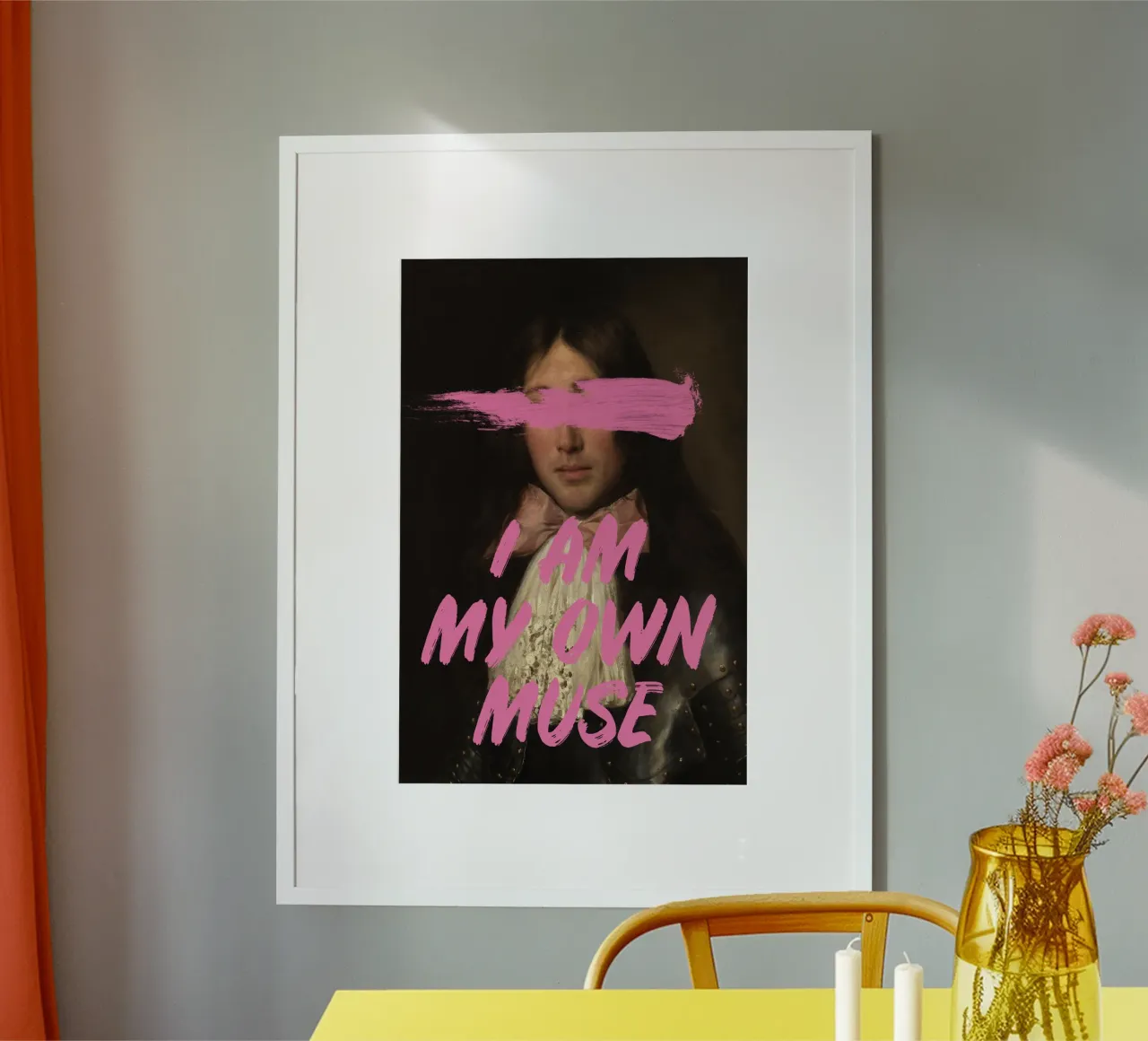 I am my own muse - Man poster con telaio in alluminio da GraceDigitalArtCo