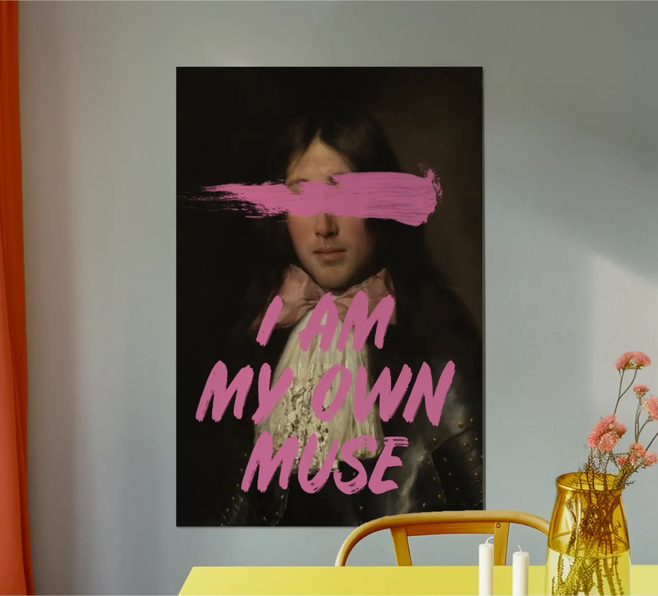 I am my own muse - Man poster con telaio in alluminio da GraceDigitalArtCo