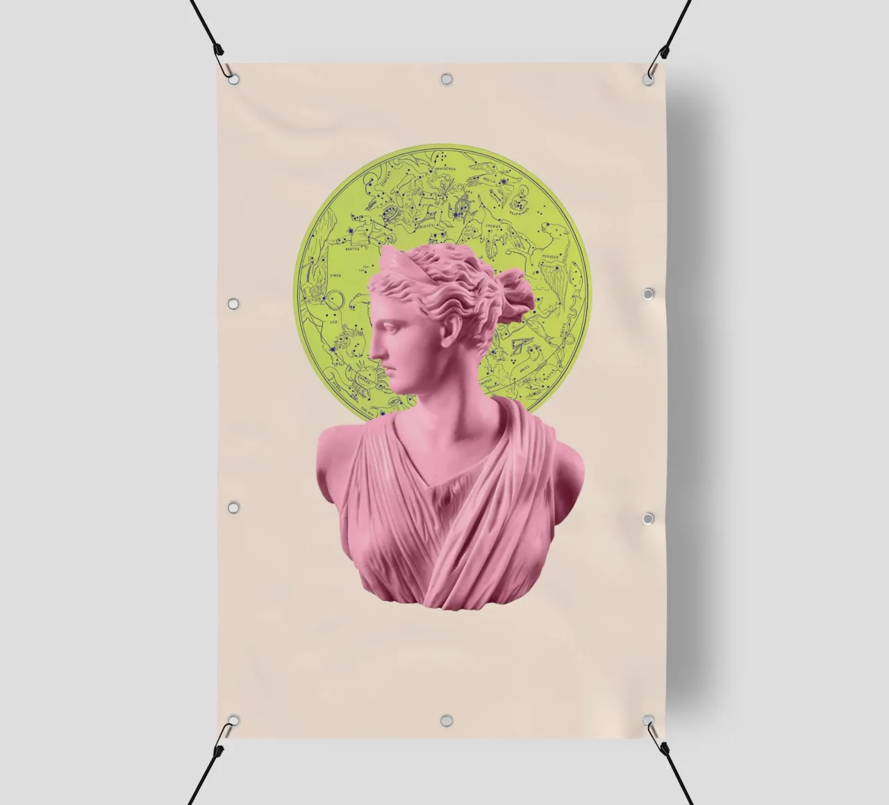 Artemis Neon Stars telo in pvc da GraceDigitalArtCo