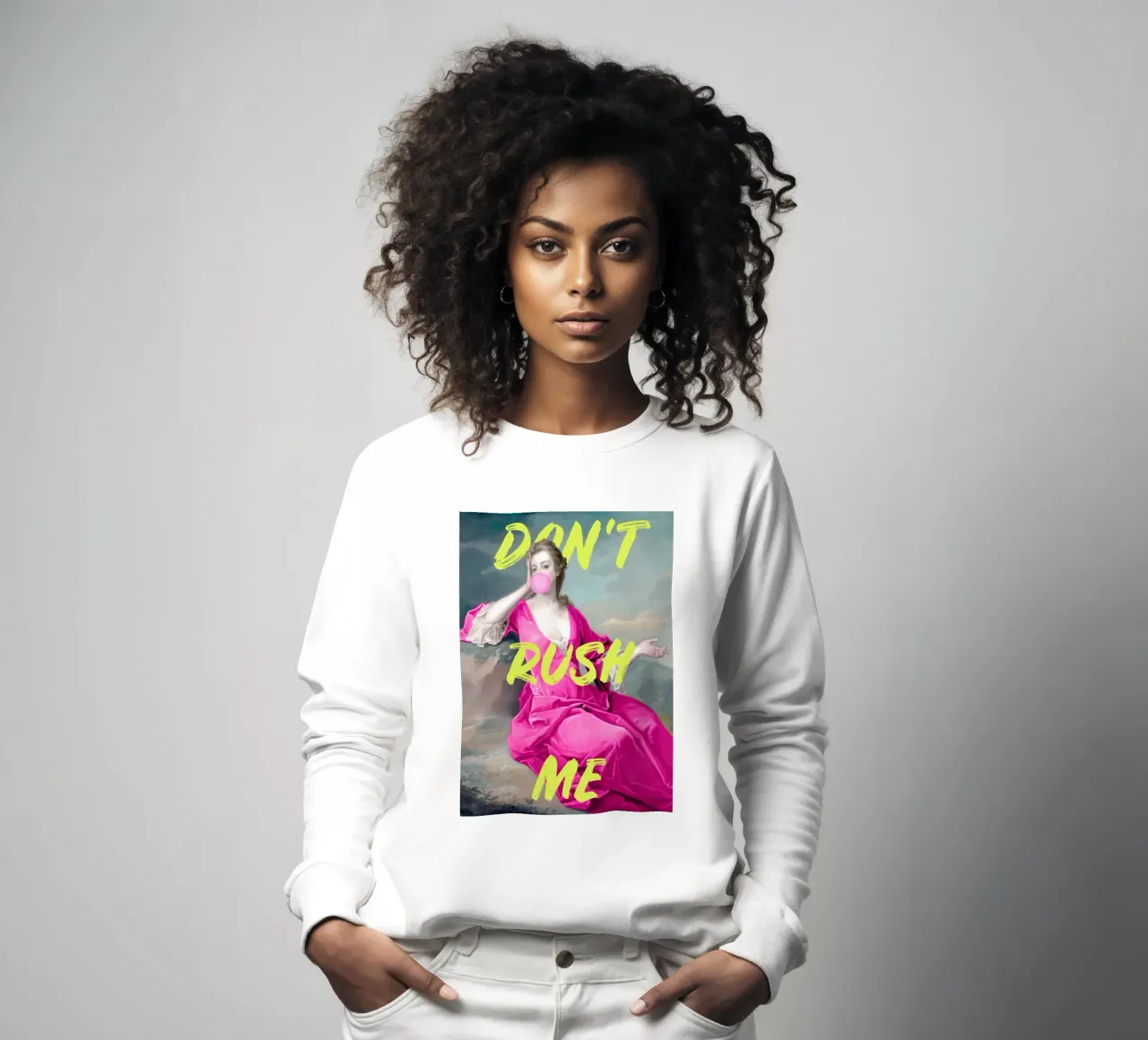 Don't Rush Me Neon Yellow felpa da GraceDigitalArtCo
