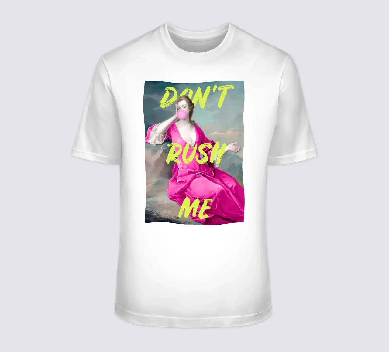 Don't Rush Me Neon Yellow t-shirt by GraceDigitalArtCo