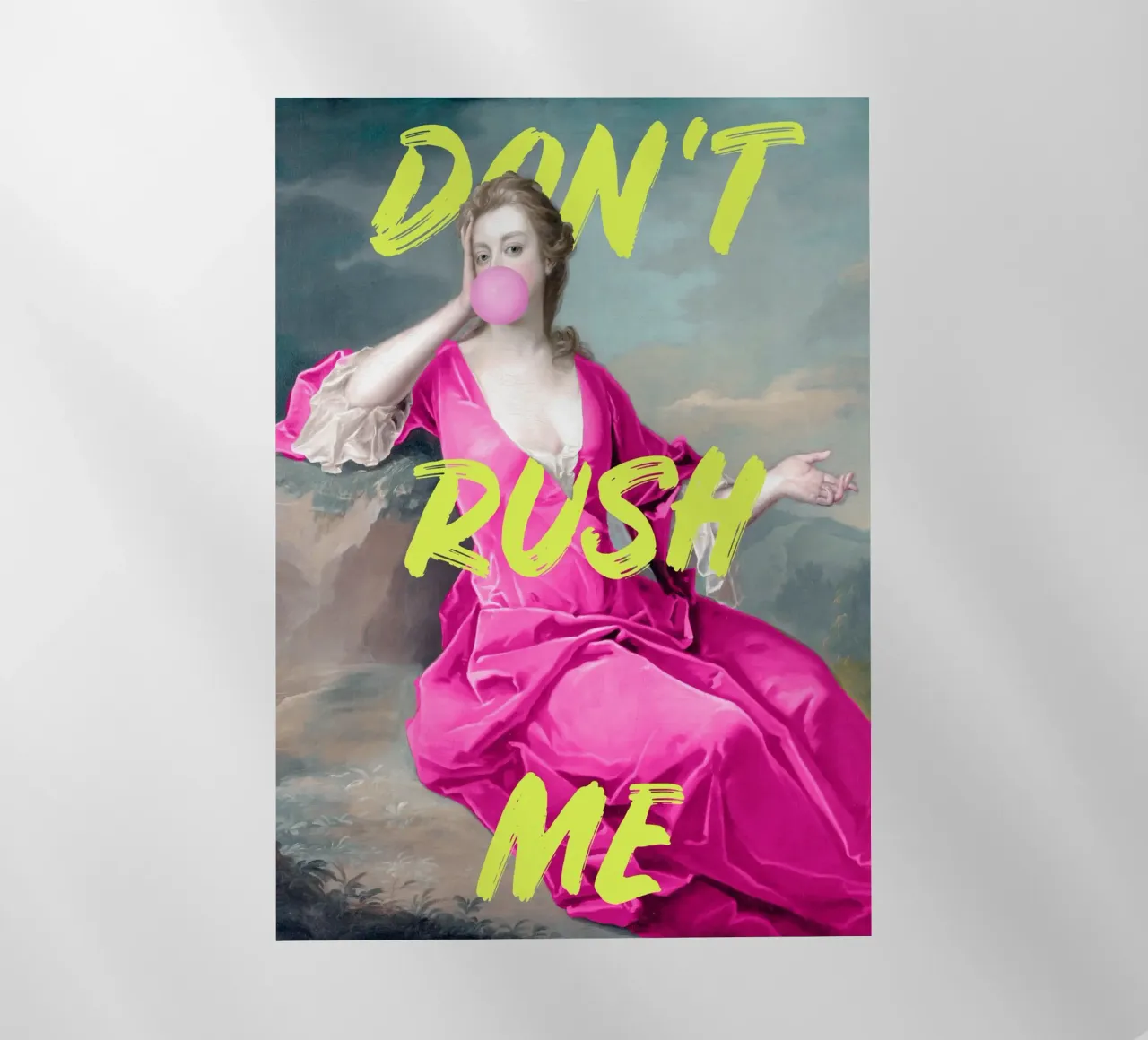 Don't Rush Me Neon Yellow pellicola backlit da GraceDigitalArtCo