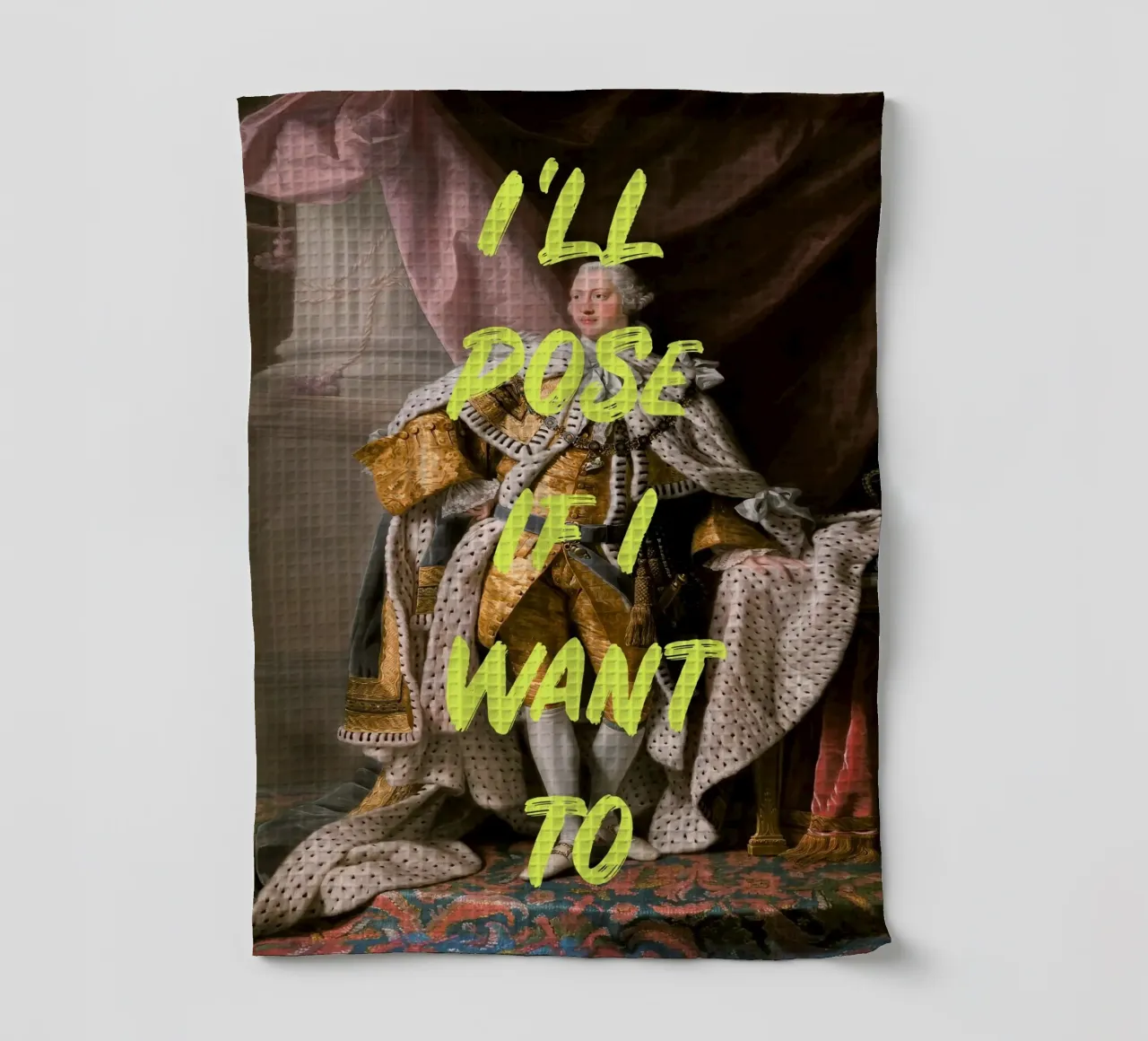 Posing King Neon Yellow Font canovaccio da cucina da GraceDigitalArtCo