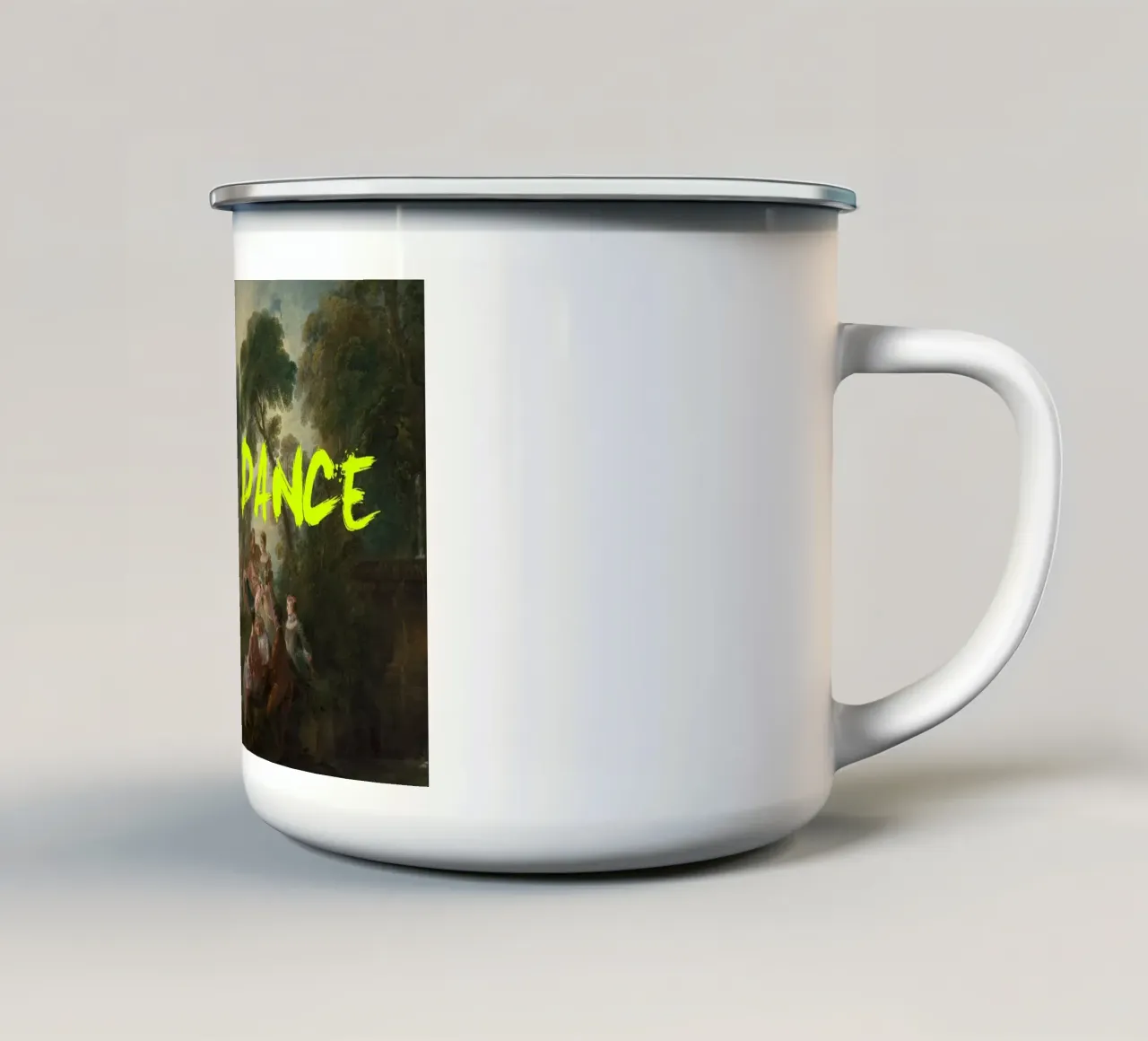 Let's Dance Yellow Altered Art tazza in smalto da GraceDigitalArtCo