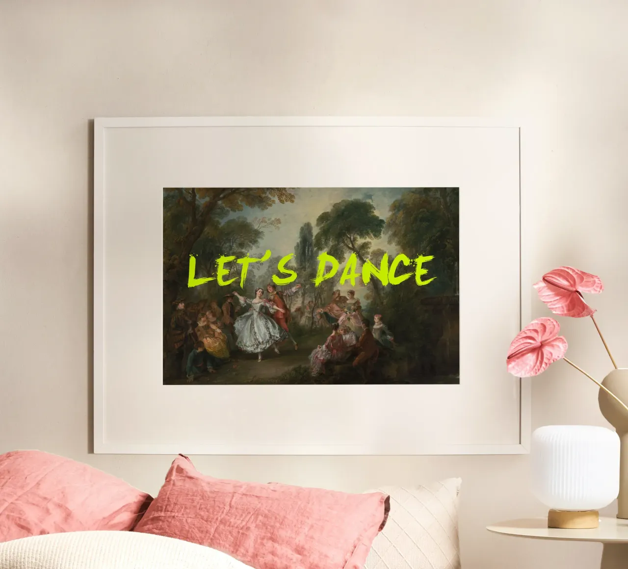 Let's Dance Yellow Altered Art poster da GraceDigitalArtCo