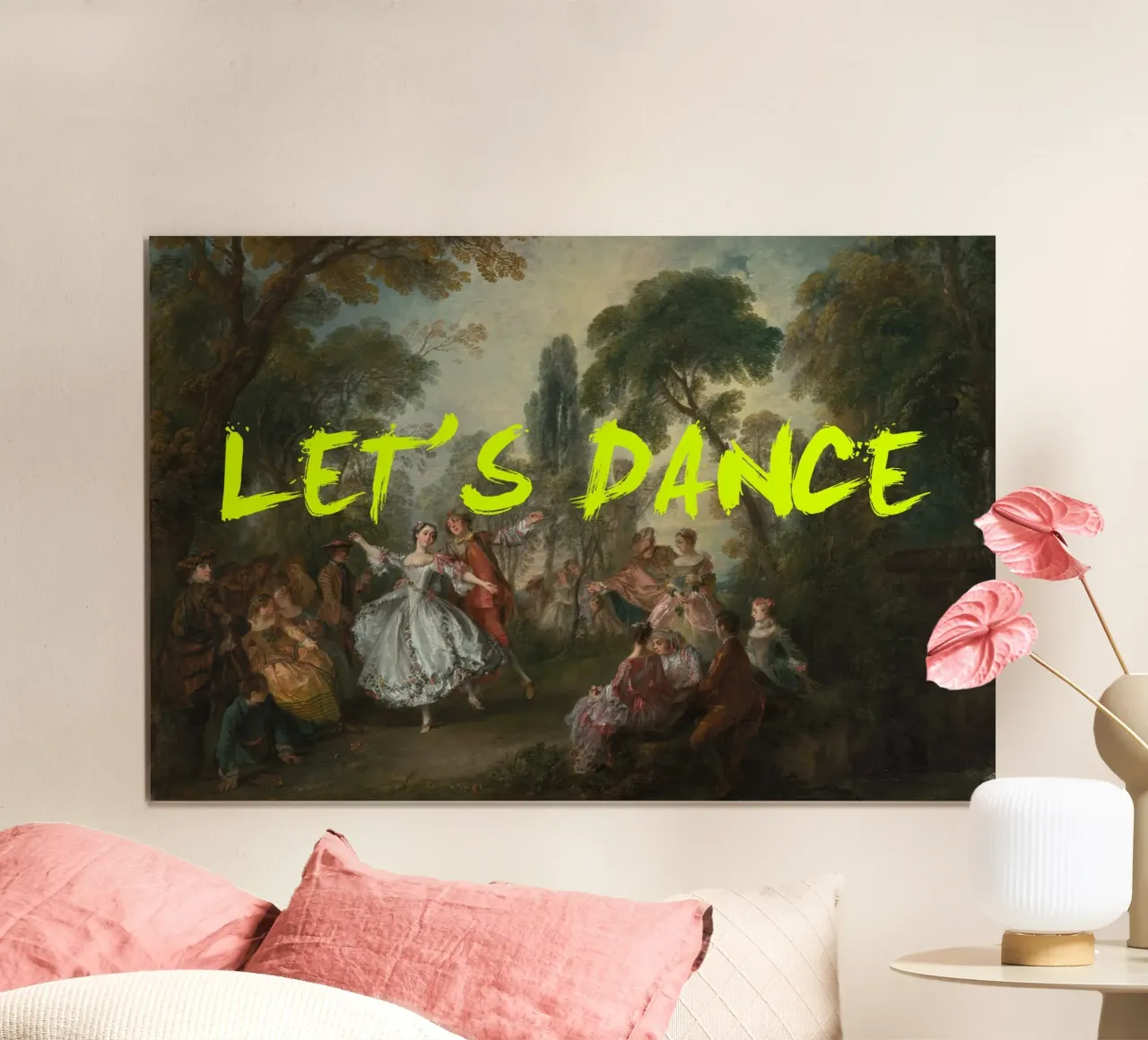 Let's Dance Yellow Altered Art poster da GraceDigitalArtCo