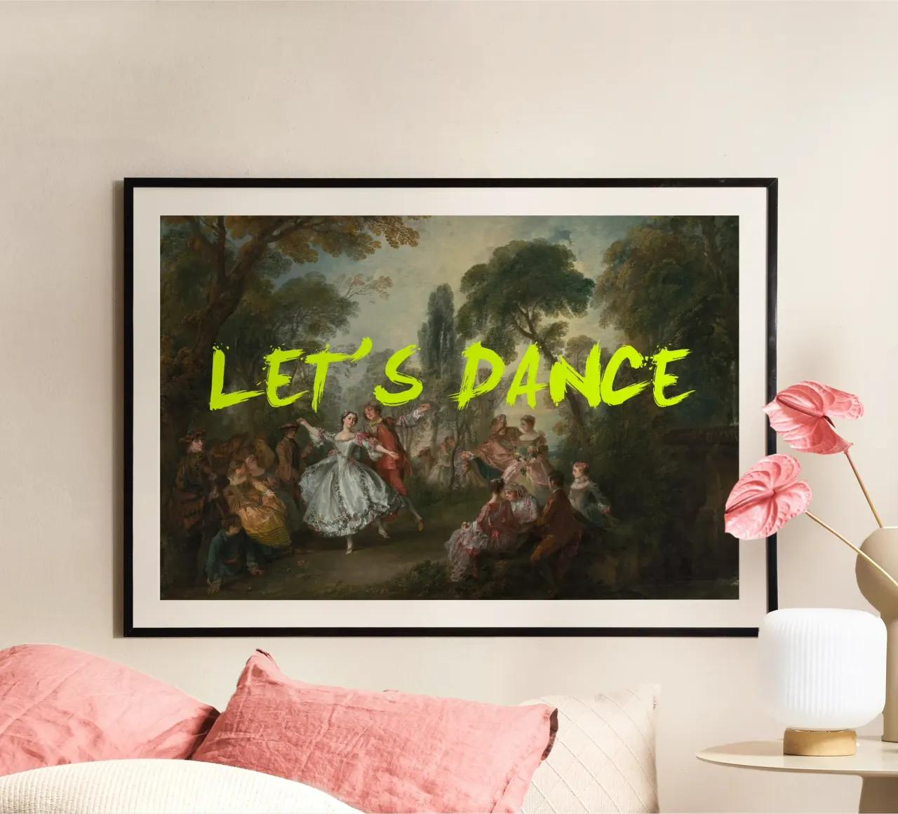 Let's Dance Yellow Altered Art poster da GraceDigitalArtCo