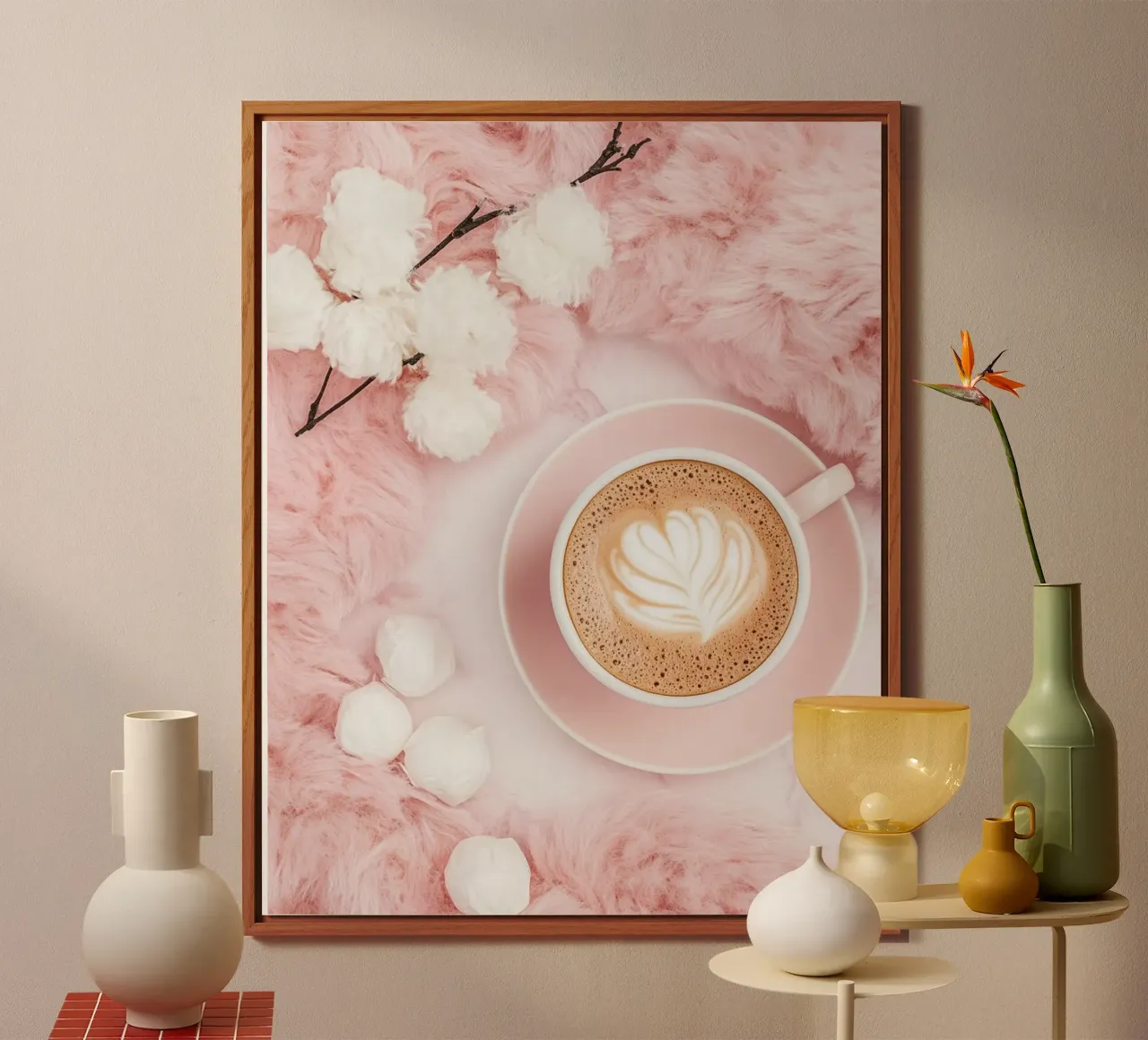 Blush Serenity alluminio dibond da PhotoVibe Decor