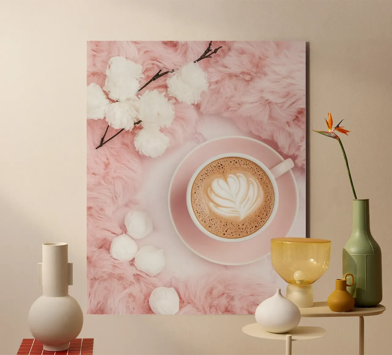 Blush Serenity alluminio dibond da PhotoVibe Decor
