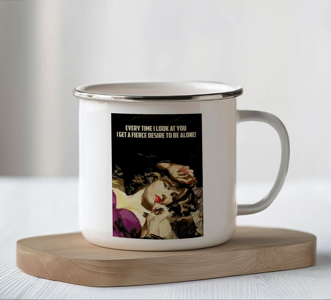 Every Time I Look At You tazza in smalto da Gallery Print and Art Limited