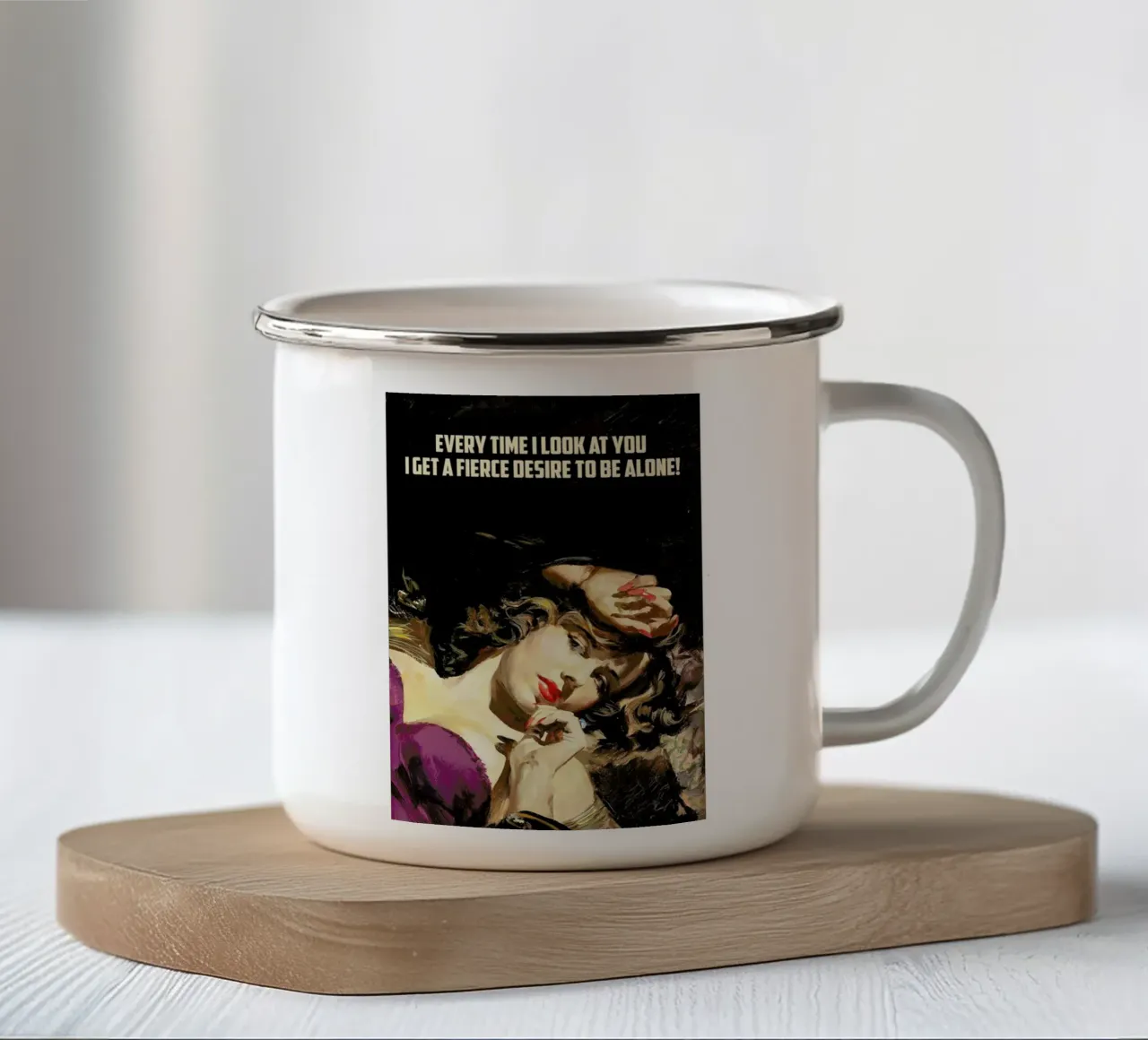 Every Time I Look At You Emaille Tasse von Gallery Print and Art Limited