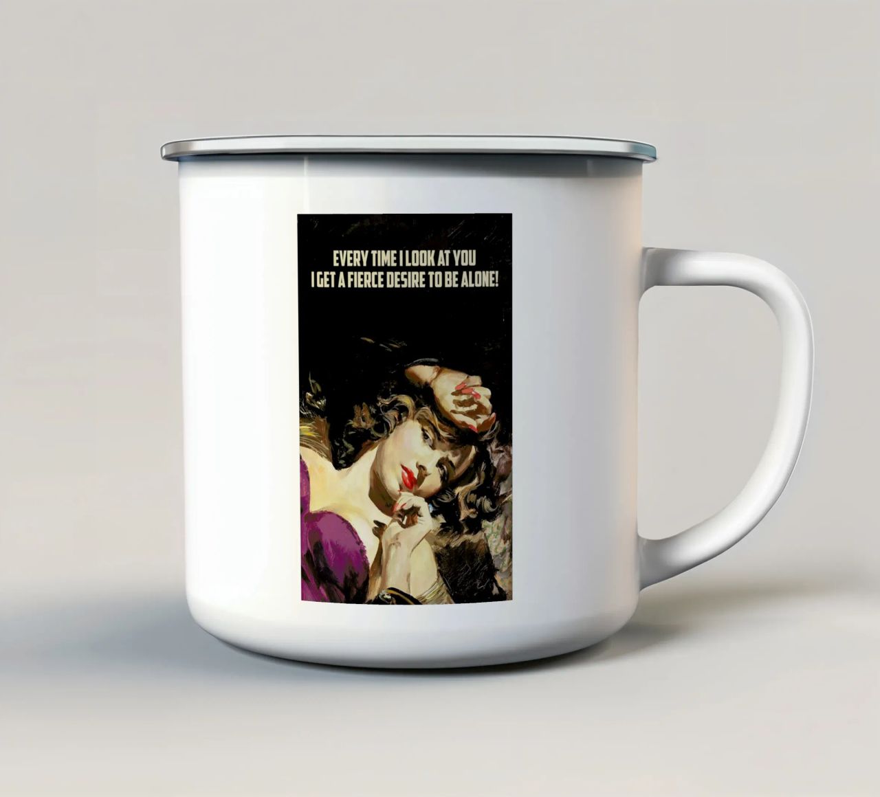 Every Time I Look At You tazza in smalto da Gallery Print and Art Limited