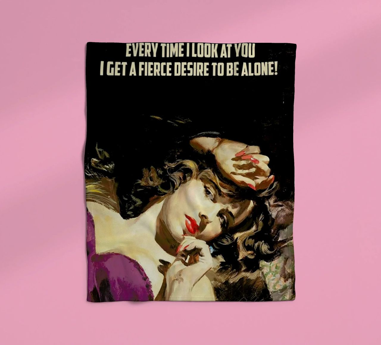 Every Time I Look At You coperta in pile da Gallery Print and Art Limited